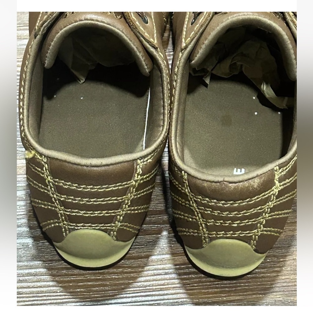 Lacoste Mens US 10 Brown Perforated Alligator Shoes‎ Bowling Style CLEAN!. - Picture 5 of 10